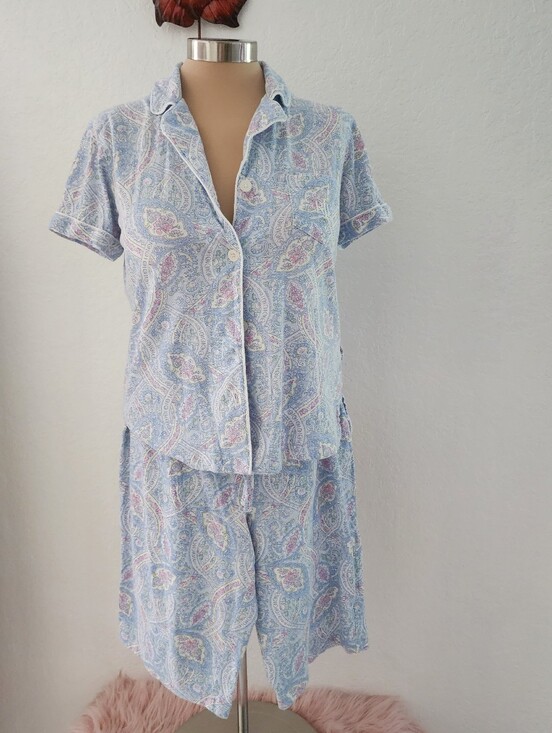 Lauren Ralph Lauren Other - LAUREN RALPH LAUREN | Light Blue Paisley Short-Sleeve Pajama Set